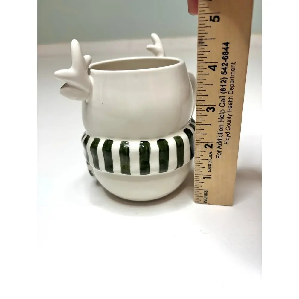 Crate & Barrel Snowy Reindeer Mug